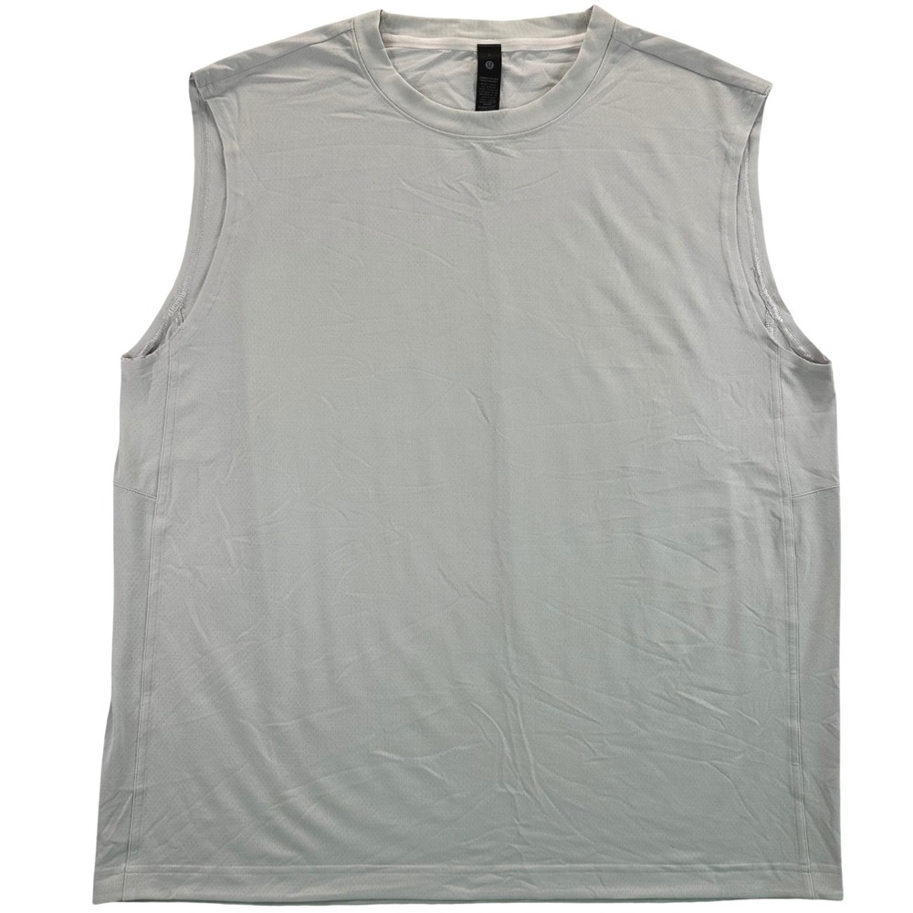 Lululemon Mens Metal Vent Tech Sleeveless Shirt Light Gray Size Large LM1366S